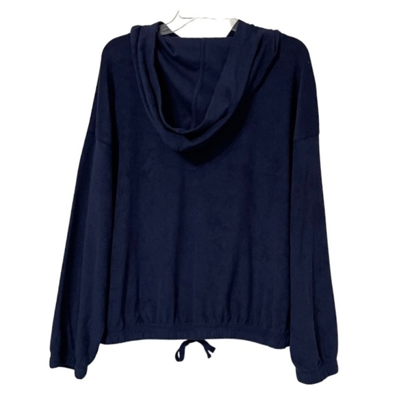 AVA & VIV navy French terry pullover hoodie 1X, 4X, NWT - Picture 6 of 7